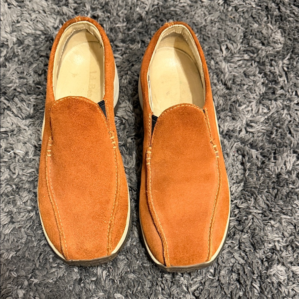 L.L. Bean Slip on Suede Shoes sz 7